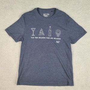Original Penguin T-Shirt Men's Large Blue Holiday Festive Fun‎ Christmas